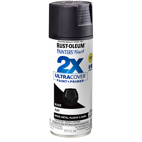 Rust-Oleum Painter's Touch® 2X Ultra Cover Primer Spray Paint (Flat Black, 12 oz. Spray)