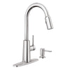 Moen Nori Chrome One-Handle High Arc Pulldown Kitchen Faucet