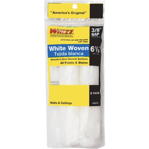 Whizz 6-1/2 In. x 3/8 In. White Woven Fabric Roller Cover (2-Pack)