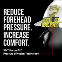 3M™ SecureFit™ Hard Hat Vented Cap Style with Ratchet Adjustment