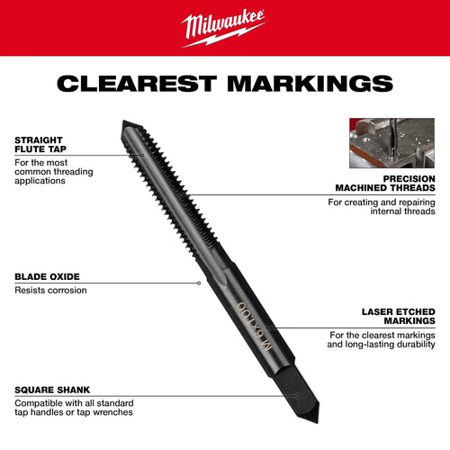 Milwaukee Straight Flute Plug Taps
