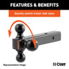 CURT Multi-Ball Mount 2-1/2 Hollow Shank Black Balls