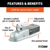 CURT 2 Straight-Tongue Coupler with Posi-Lock 2-1/2 Channel, 3,500 lbs, Zinc #25135