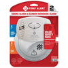 First Alert 10-Year Battery Smoke Alarm and Battery-Operated Carbon Monoxide Alarm Value Pack