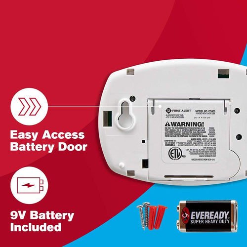 First Alert 10-Year Battery Smoke Alarm and Battery-Operated Carbon Monoxide Alarm Value Pack