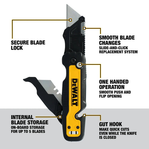 DeWalt Push & Flip Folding Utility W/B