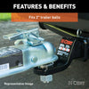 Curt 2 Straight-Tongue Coupler with Posi-Lock (3 Channel, 3,500 lbs, Zinc) #25138