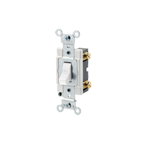 Leviton 20 Amp, Toggle Switch, Single-Pole, Quiet Switch, Commercial Spec Grade