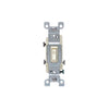 Leviton 15 Amp 3-Way Toggle Switch, Grounding, Black