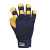 Wells Lamont Men’s Hydrahyde Leather Hybrid Work Gloves (Large, Yellow / Gold)