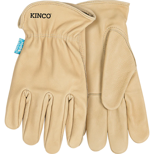 Kinco Hydroflector™ Water-Resistant Premium Grain Cowhide Driver Glove (Tan Large)