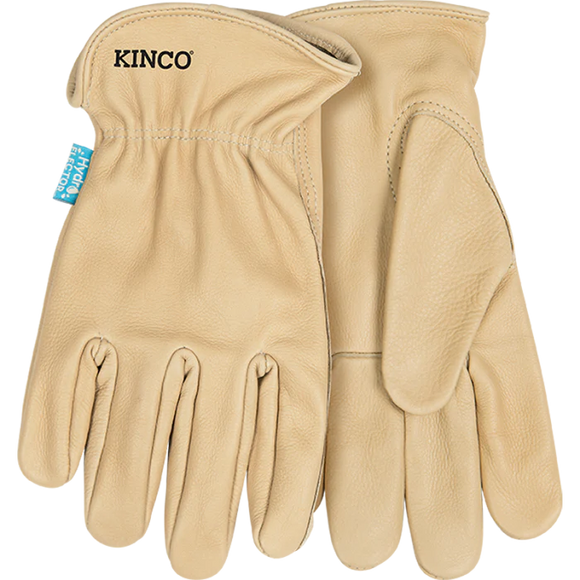 Kinco Hydroflector™ Water-Resistant Premium Grain Cowhide Driver Glove (Tan Large)