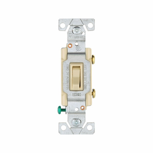 Eaton Cooper Wiring Toggle Switch Lighted 15A, 120V Ivory (Ivory, 120V)