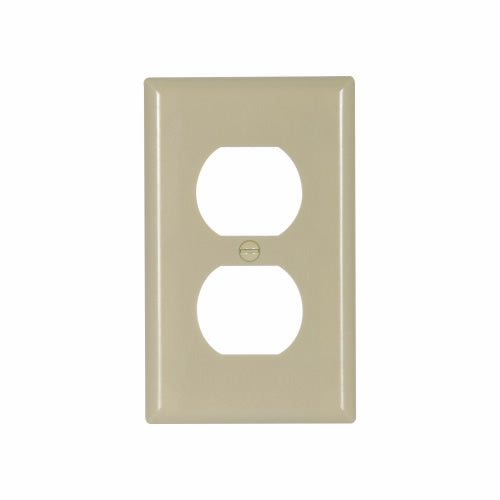 Eaton Cooper Wiring Duplex Receptacle Wallplate, Ivory 1 Gang