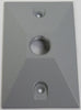 COVER 1G RECT. 1/2 HOLE - GRAY
