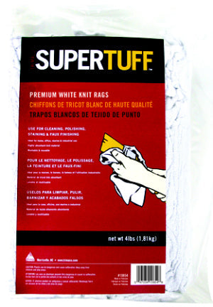 PREM WHITE KNIT RAGS 4 LB MINI BALE