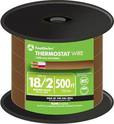 THERMOSTAT WIRE 18/5 250 FT BROWN