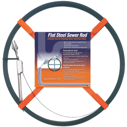 General Wire 3/4 In. x 1/16 In. x 50 Ft. Spear Carbon Steel Sewer Rod