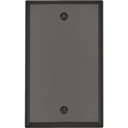 Leviton 1-Gang Standard Thermoset Blank Wall Plate, Brown