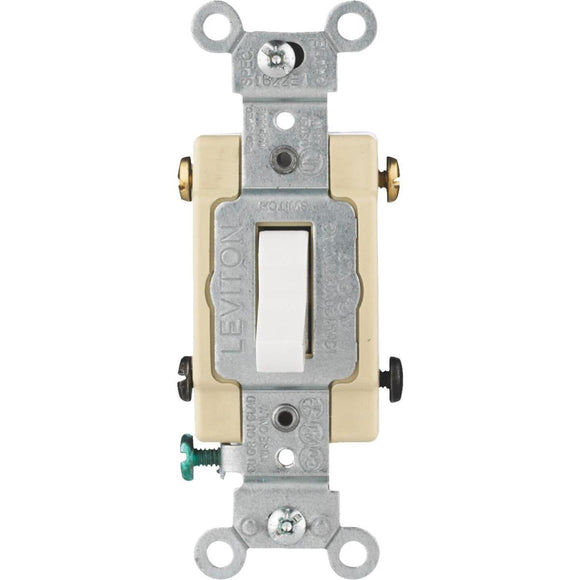 Leviton Commercial 15A White Grounded Quiet 4-Way Switch
