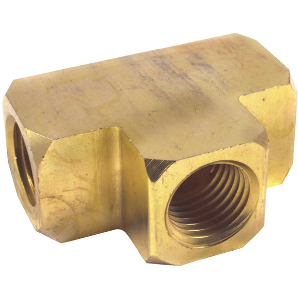 Forney 1/4 In. NPT Brass Female Air Hose Tee