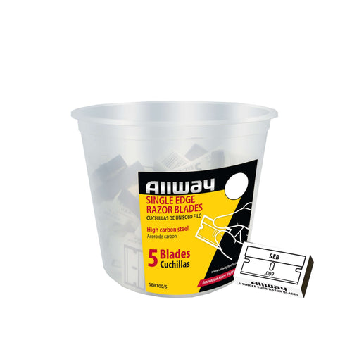 Allway Bucket Single Edge Blades, 100/5 Packs